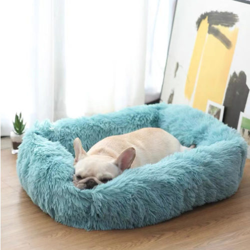 方形长毛绒猫窝狗窝秋冬加厚深度睡眠猫垫狗垫宠物用品可