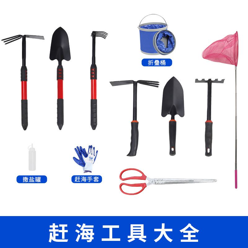 赶海工具套装大全海边挖蛤蜊抓螃蟹神器沙滩铲子儿童装备挖沙耙子