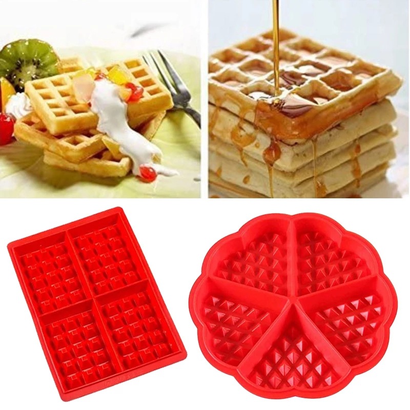 烤箱华夫饼模具硅胶烤盘自制松饼蛋糕烘焙工具 巧克力翻糖DIY甜点