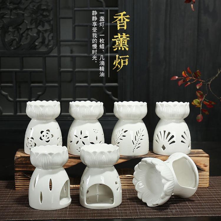 陶瓷小号香薰炉镂空香薰精油创意家居工艺品厂家