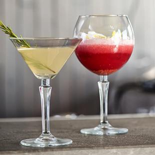酒吧金汤力鸡尾酒杯 大肚子调酒杯宽口马提尼杯子定制 红酒高脚杯