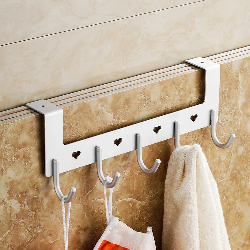 浩思太空铝门后挂钩浴室挂衣钩卫生间免打孔门后衣帽钩厨卫门后钩