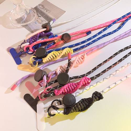 新款手工长款斜跨链结实耐用编织绳可调节侧挂链条简约小众背带式