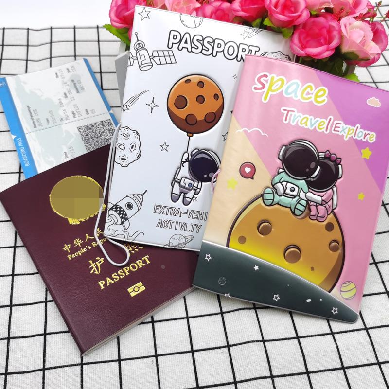 paort 宇航员 情侣旅行护照本保护套 护照夹PVC证件套现货定制