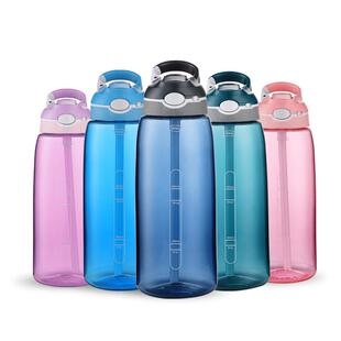 创意网红1L男女学生运动水杯夏季大容量塑料tritan弹跳吸管杯定制
