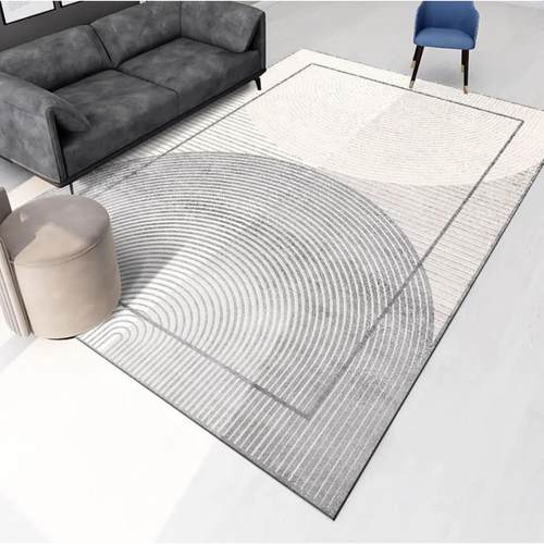 日式侘寂风客厅地毯家用现代简约耐脏茶几毯轻奢卧室床边地垫定制