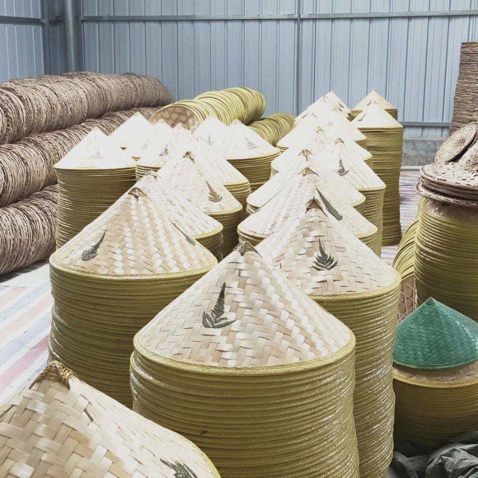 编草帽帽草农民斗笠竹旅帽斗防游帽笠茶雨大表三竹叶帽言演子采帽