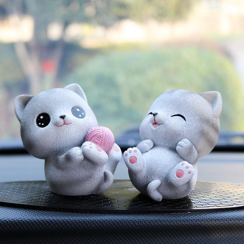 创意呆萌可爱猫咪树脂蛋