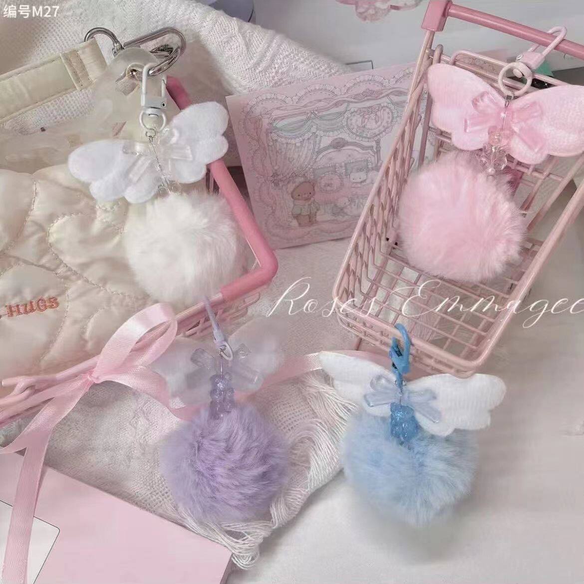 【毛绒球球】挂链创意钥匙扣 小众相机链马卡龙多巴胺耳机手机链