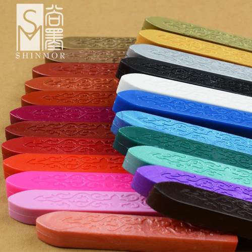 复古火漆印章 无芯蜡条箭纹火漆蜡 封蜡条形封口印泥珠光色32色定制