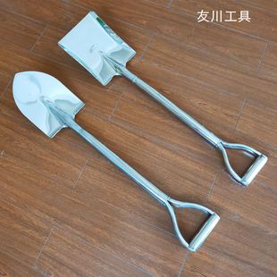 连体铲子剑型铲 不锈钢长柄尖铲方铲 一体大铲 户外移植铲 钢锹