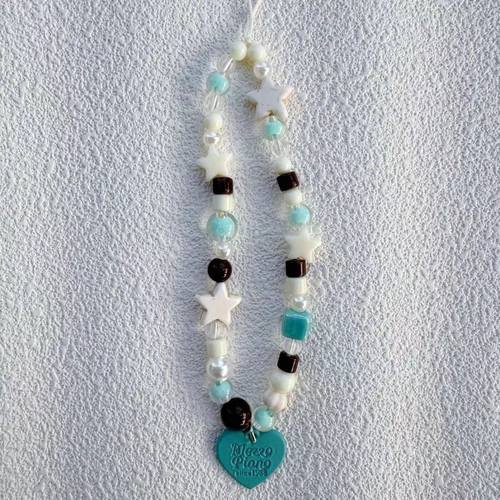 薄荷巧克力挂件挂饰原创星星串珠手机链ccd相机挂绳薄巧防掉