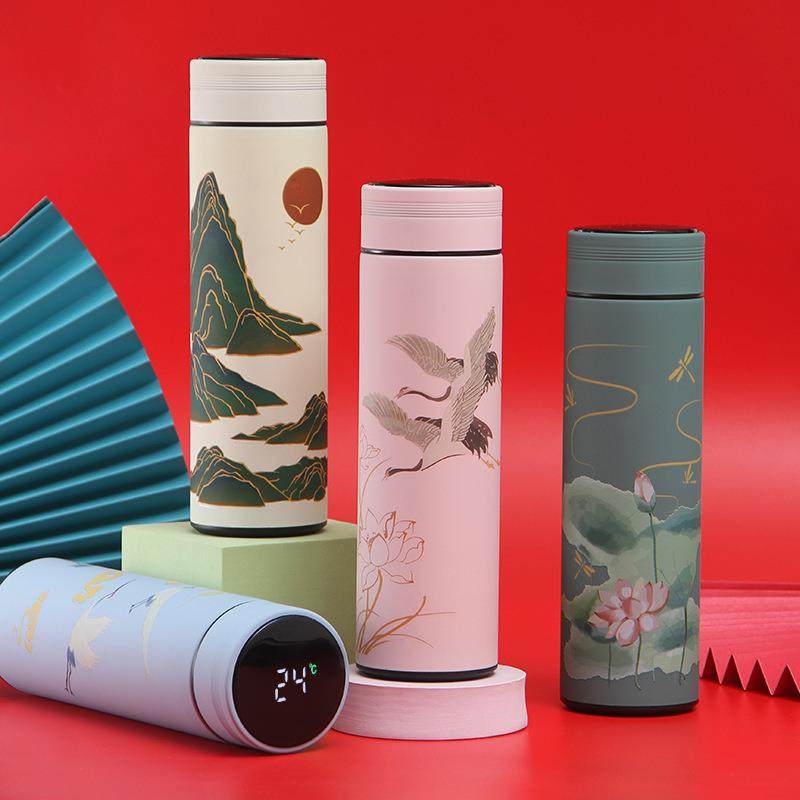 创意国潮智能不锈钢保温杯中国风商务办公杯广告活动礼品杯定制,餐饮具,保冷/保温杯,淘宝优惠券,粉丝福利购,淘宝优惠卷