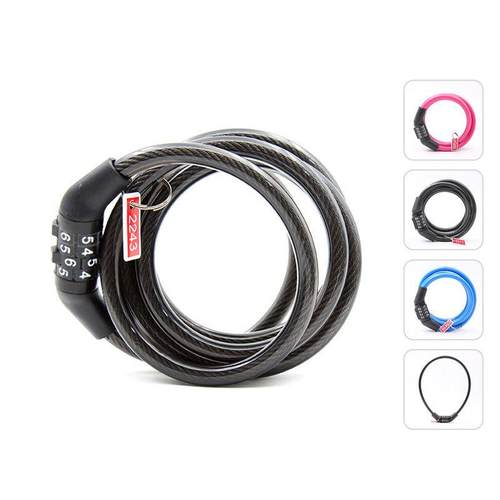 自行车锁电动车山地车链条锁摩托车折叠防盗锁便捷式密码锁定制