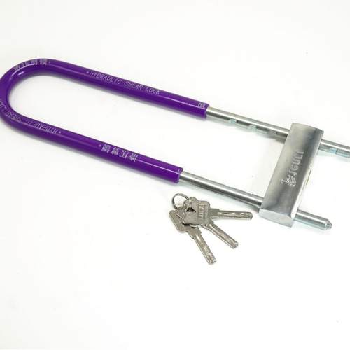 商铺玻璃门双开门锁防盗U型锁U型锁办公室双开门锁通开定制