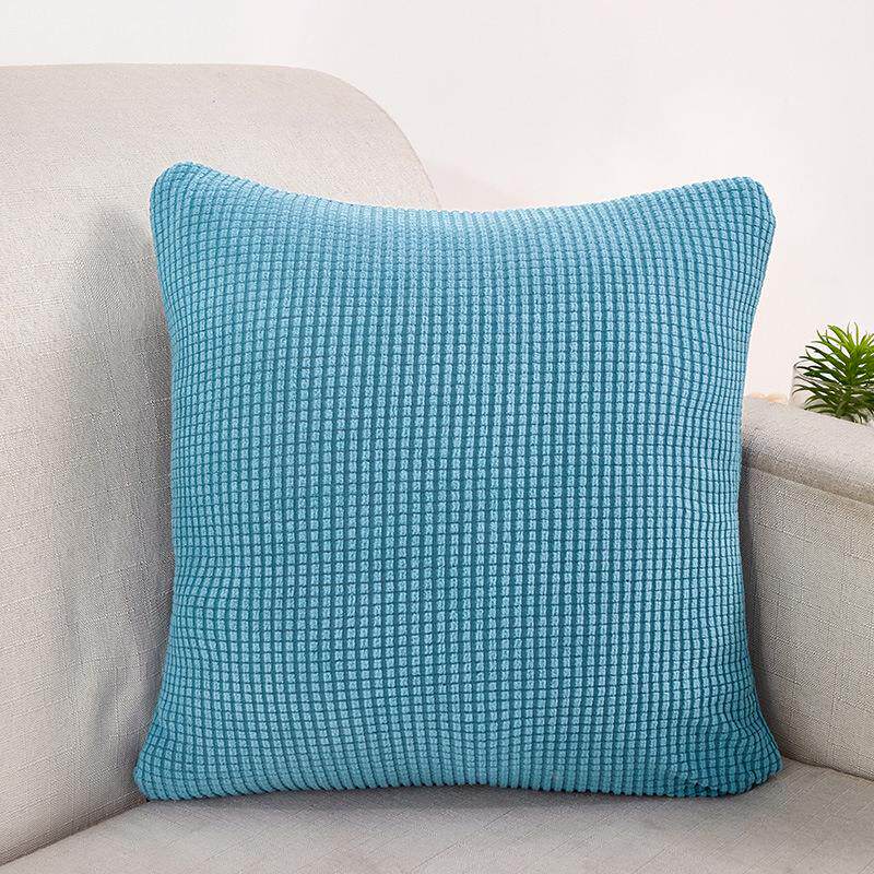 家居摇粒绒抱枕套简约色沙发靠枕套办公室靠垫套定制