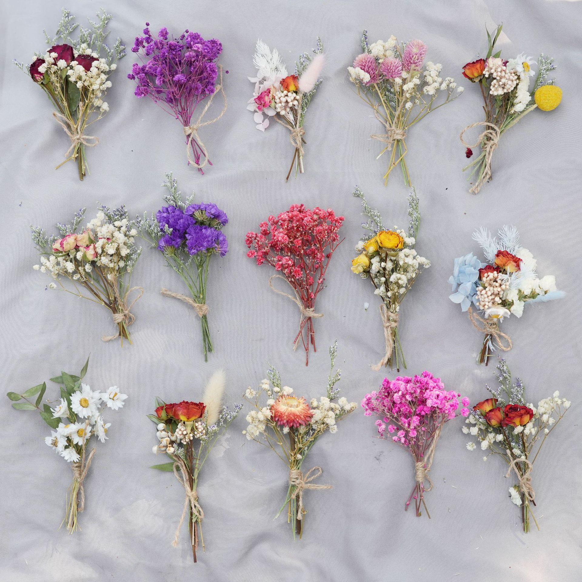 迷你干花花束卡片装饰DIY材料拍摄道具礼盒配件小花束伴手礼胸花