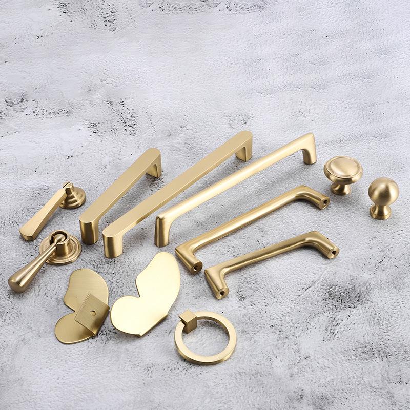 龙林五金拉环蝴蝶玫瑰金新中式榻榻米衣橱抽屉鞋厨柜门暗拉手定制