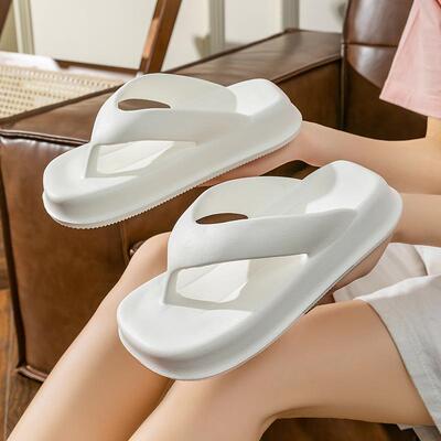 EVA踩屎感人字拖鞋女夏外穿情侣厚底软底防滑平底海边夹脚沙滩鞋