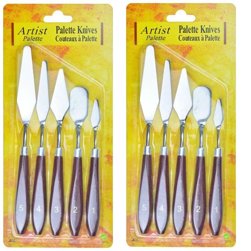 5支装油画刀 卡装油画刀 刮刀 水粉刮刀 套装颜料铲 小方铲定制