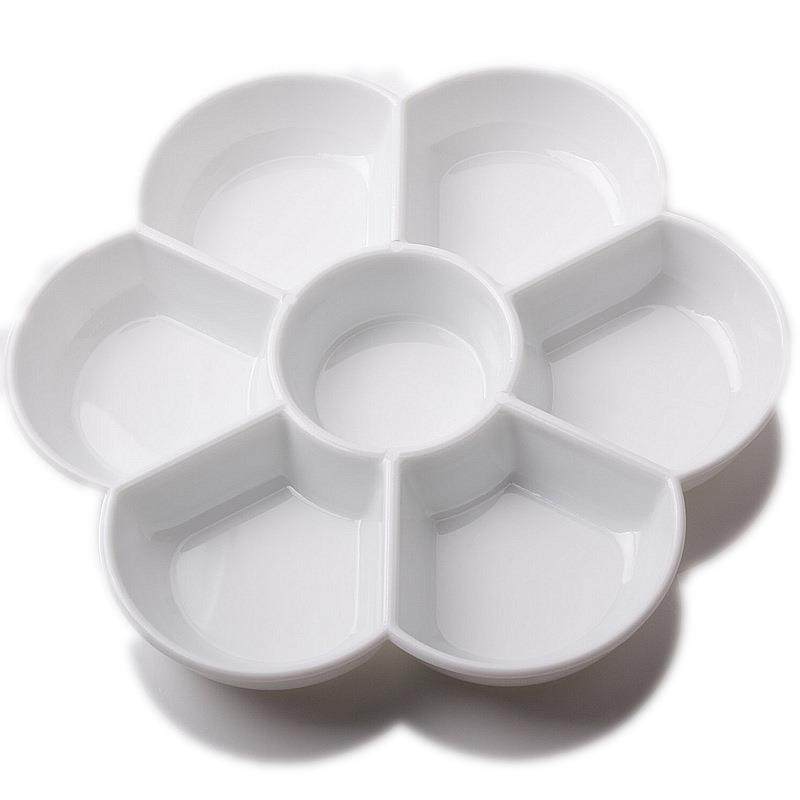 现货轻便仿瓷7格加深大号调色盘