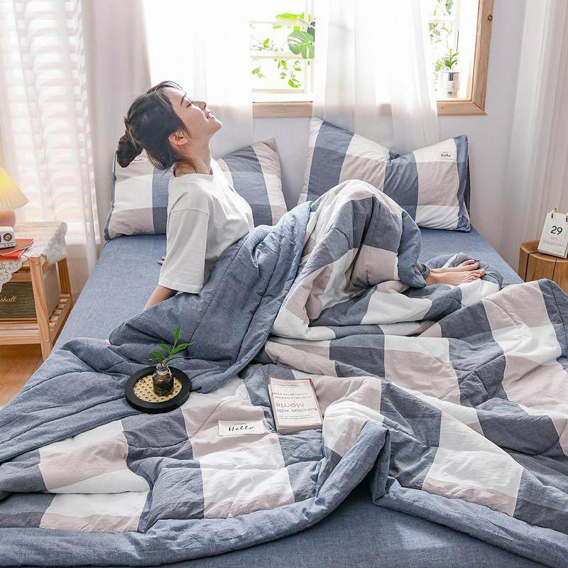 水洗棉夏凉被空调被店庆会销礼盒装夏被薄被子可机洗礼品被子定制