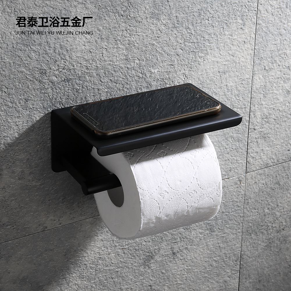 卫生纸巾架手机置物架不锈钢酒店卫生间 免打孔厕纸架浴室卷纸