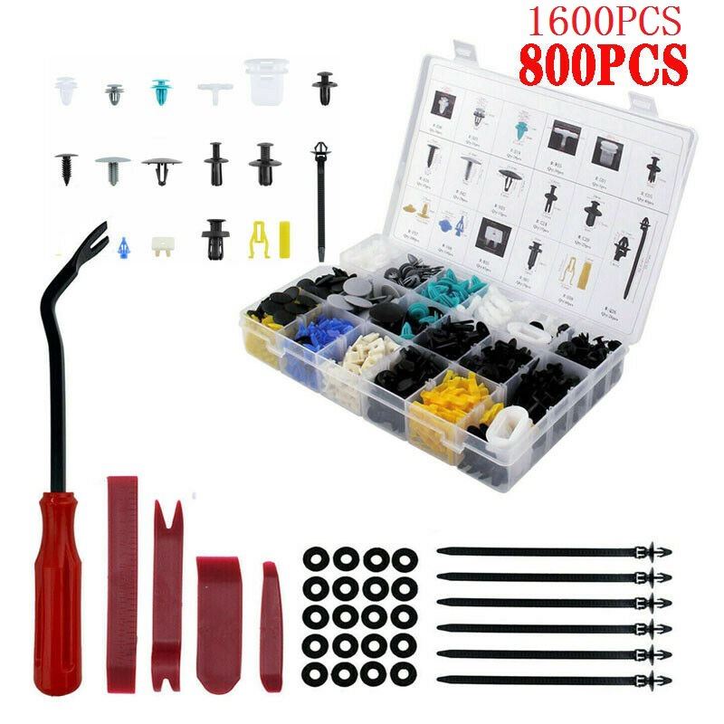 800 1600汽车通用盒装组合卡扣17种混合套装卡扣常用扣