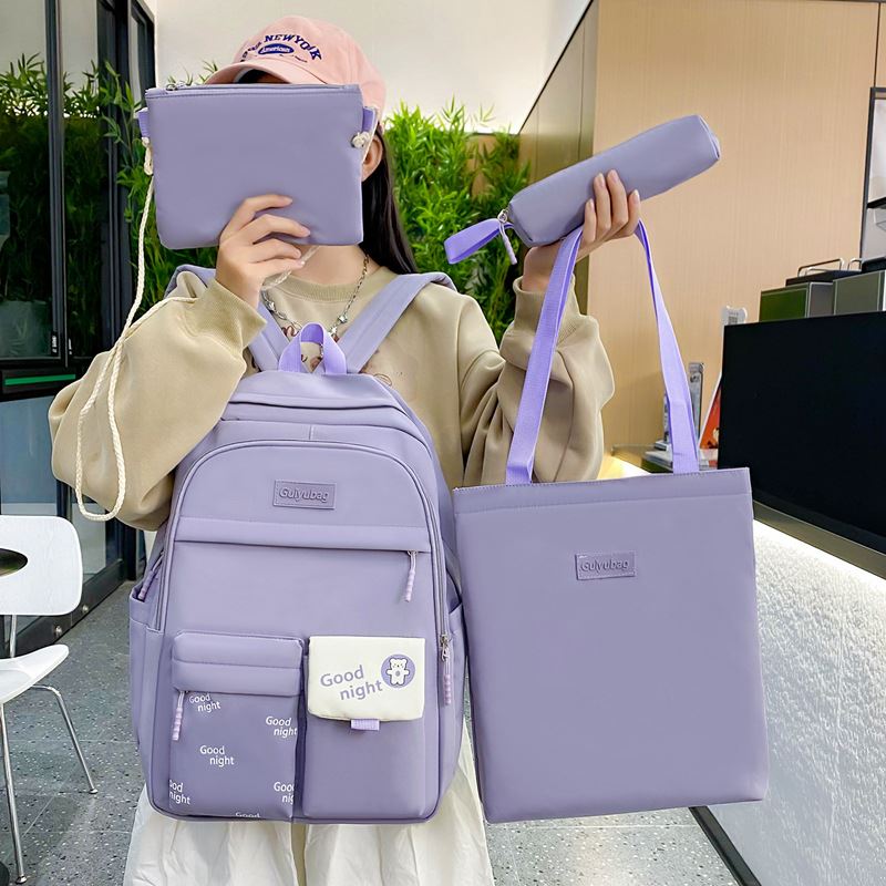 韩版潮流双肩包2025新款初高中背包甜美小清新大容量色学生书包