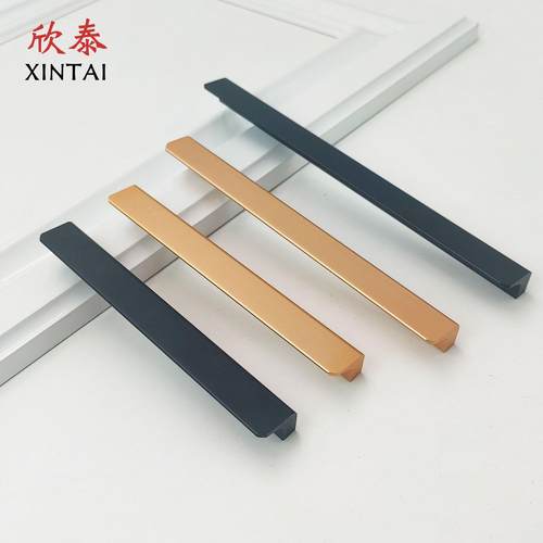 一米七字型拉手铝型材衣柜橱柜门把手简约加长黑色金色抽屉拉手定