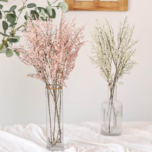 长杆装饰假花绢花客厅餐厅情人草仿真花插花摆件花束仿真干花定制