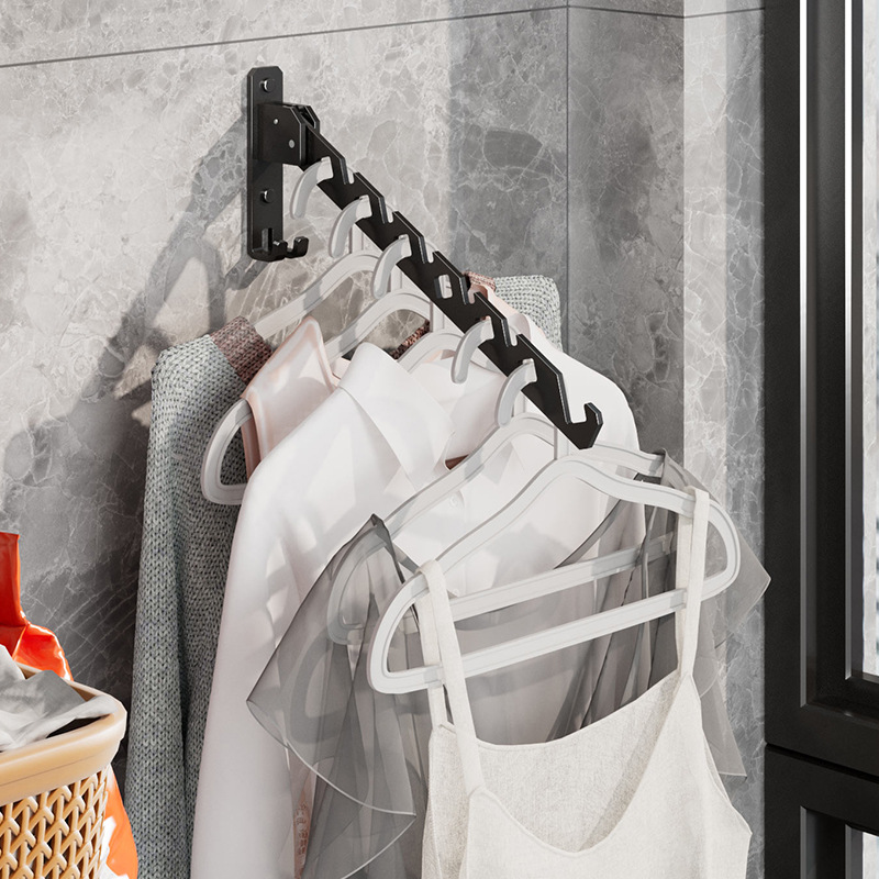 太空铝晾衣架折叠壁挂式隐形阳台免打孔凉晒衣架室内家用窗台晾衣