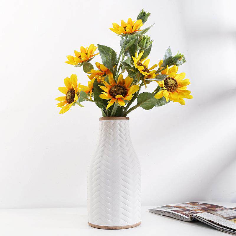 北欧ins白色大号水培陶瓷花瓶现代简约时尚家居客厅装饰品摆件定