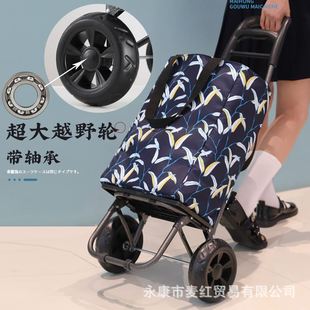 便携购物车爬楼可折叠小拉车买菜神器拉杆车购物袋家用快递小拖车