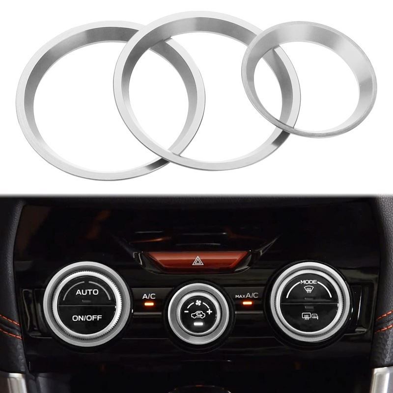 适用斯巴鲁18XV空调旋钮装饰圈 19款森林人空调旋钮亮圈供应