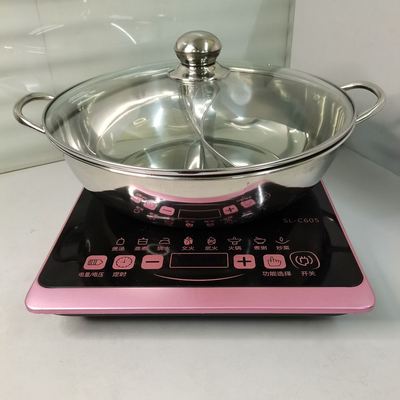 不锈钢特厚鸳鸯火锅 双耳二味不串味隔锅电磁炉两用小肥羊清汤锅