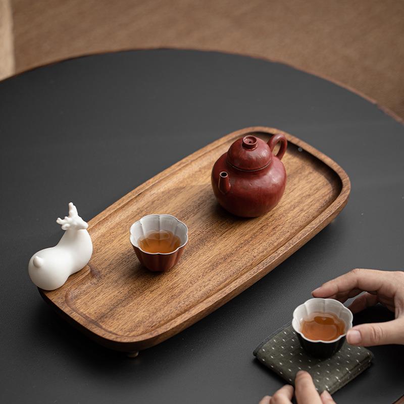 胡桃木托盘日式干果盘精致茶点盘餐厅甜品糕点摆盘实木干泡台茶盘