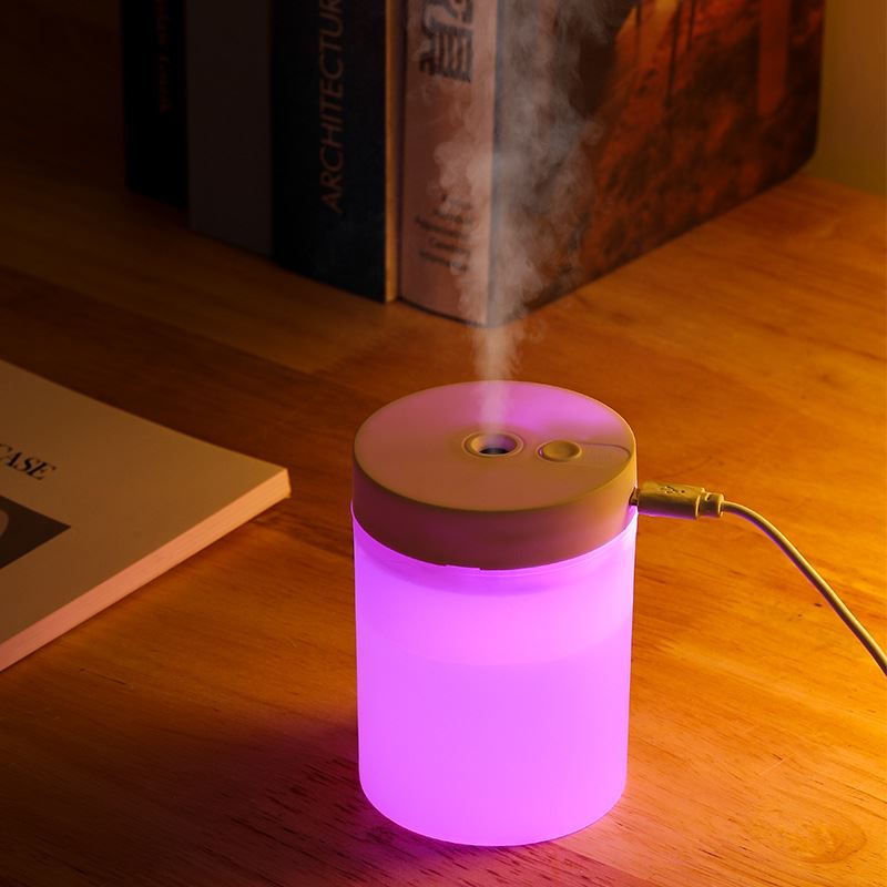 新款圆型夜灯加湿器 USB迷你车载空气净化器家用加湿器礼品