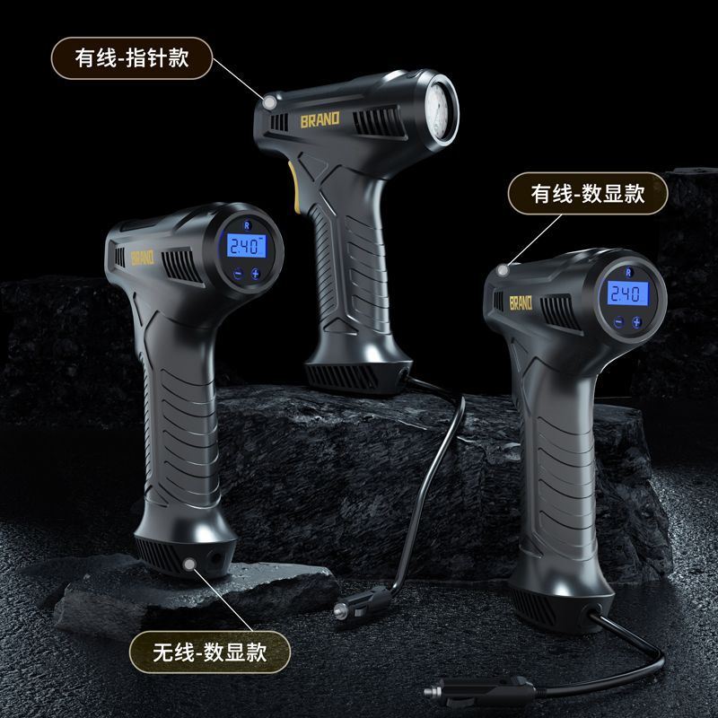 无线车载充气泵汽车充气泵无线电动车轮胎打气泵便携式手持加气泵