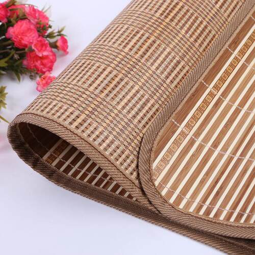 幼儿园宝宝凉席婴儿床竹席夏季儿童凉席双面亚麻席子厂家定制