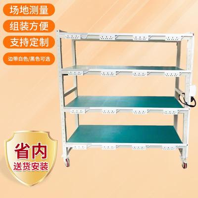 车间移动电源老化架测试架周转车防带轮子货架移动物料手推车定制