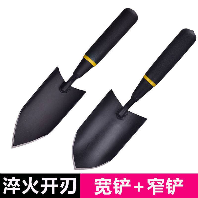 加厚锰钢园艺小铲子花铲家用种花翻土工具铁锹铁铲户外挖土挖野菜