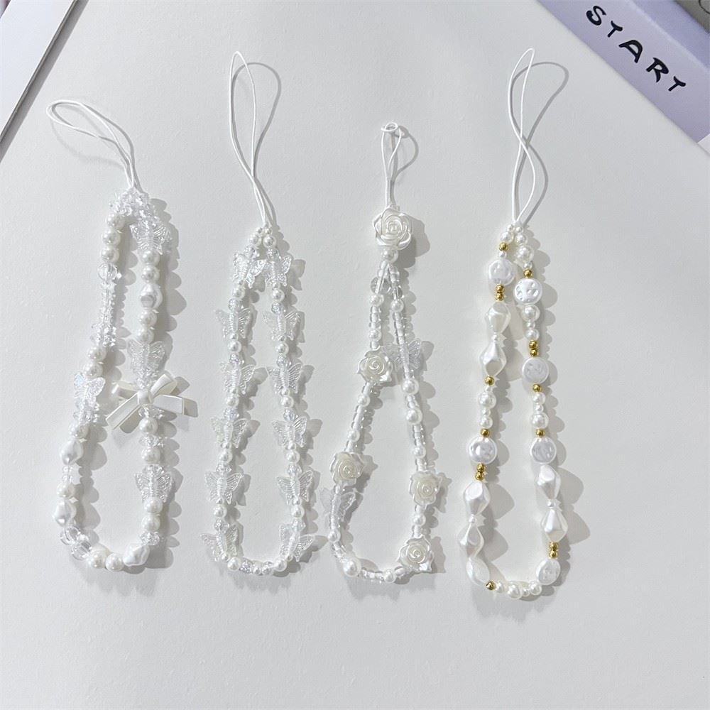 热销4条装韩风小众银色蝴蝶结手机壳挂件ccd相机挂饰Airpod