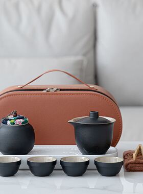 复古简约茶具粗陶江山便携户外茶壶套装公司礼品实用开业活动定制