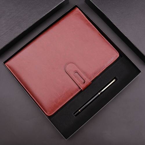 A5活页笔记本定制皮面多功能活页商务笔记本logo记事本套装磁扣本