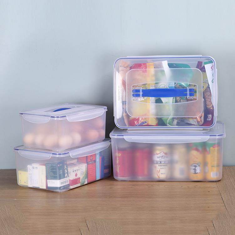 超大号手提保鲜盒密封储存收纳盒 饮料水果蔬菜塑料透明箱