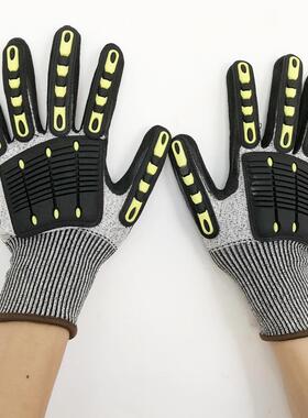 户外防护 摩托车机车骑行手套TPR减震防割攀岩手套 防撞击割手套