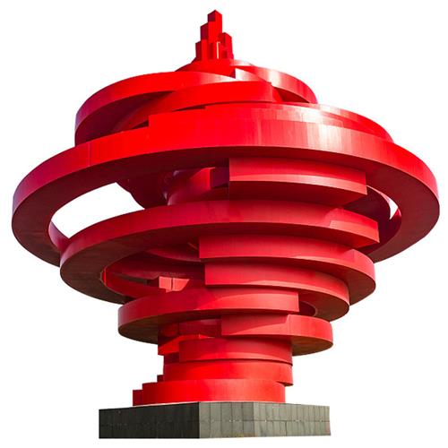 大型景观不锈钢雕塑制作抽象金属户外城市校园林广场水景月亮摆件