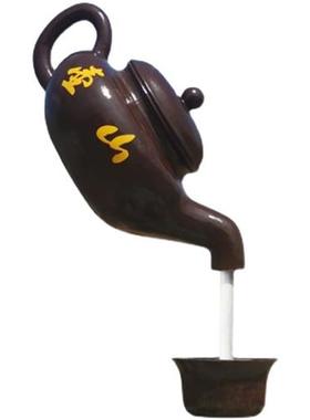 大型玻璃钢悬空流水天壶茶壶模型雕塑室内户外茶园景观装饰摆件