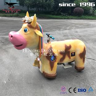 圣诞节新品 玩具小车. 动物恐龙儿童电动坐骑小车电瓶跑跑奶牛扫码